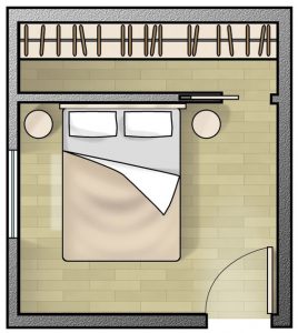 idea cabina armadio su una sola parete progetto