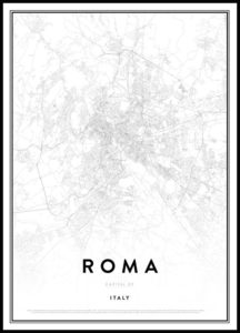 Poster moderni mappa roma